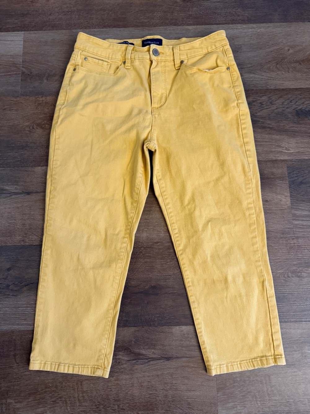 Charter Club Yellow High-Rise Capris